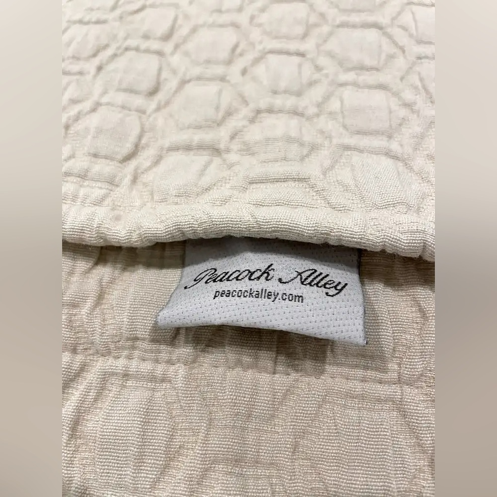 Luxury Linens Peacock Alley Queen Coverlet and Two Pillow Shams - Picture 2 of 5